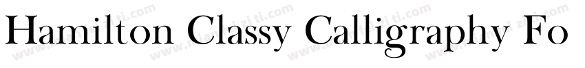 Hamilton Classy Calligraphy Font字体转换